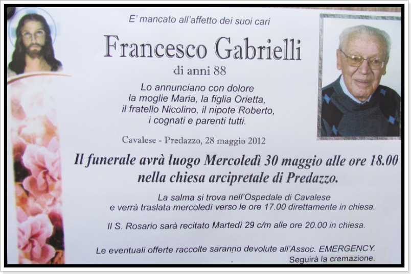 maestro francesco gabrielli predazzo blog Predazzo necrologio, maestro Francesco Gabrielli 