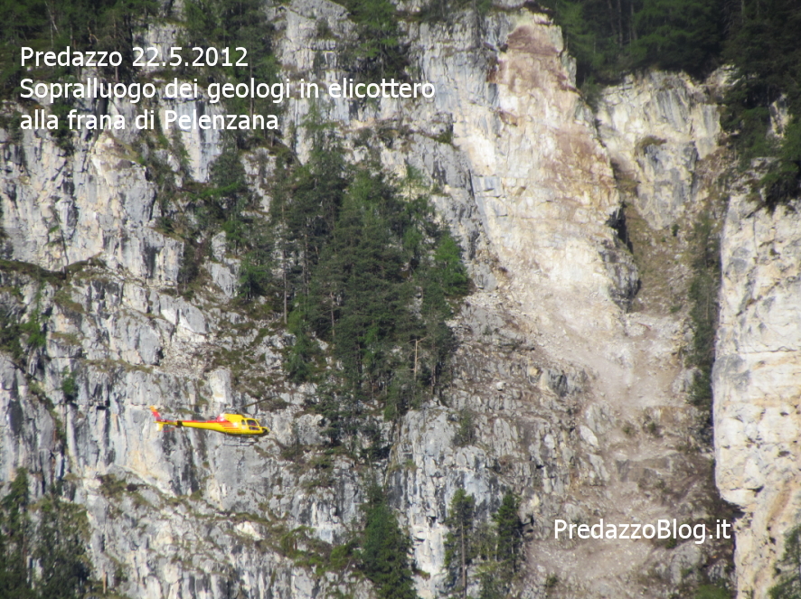 sopralluogo in elicottero alla frana di predazzo by predazzoblog Predazzo, frana il località Coste   monte Pelenzana + aggiornamenti
