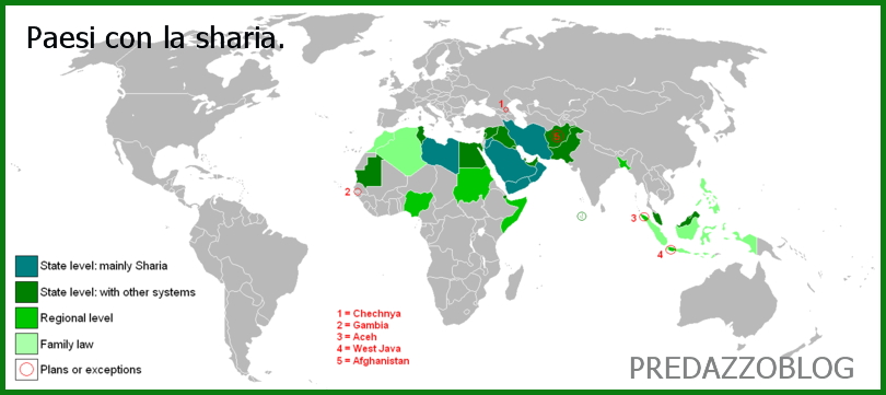 cartina paesi con la sharia legge islamica Dopo le primavere arabe lo spettro della sharia   LIntifada web delle donne: No alla sharia