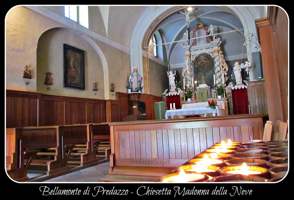 chiesa bellamonte 1 interno by predazzo blog 1024x696 Bellamonte, furto nella Chiesa Madonna della Neve
