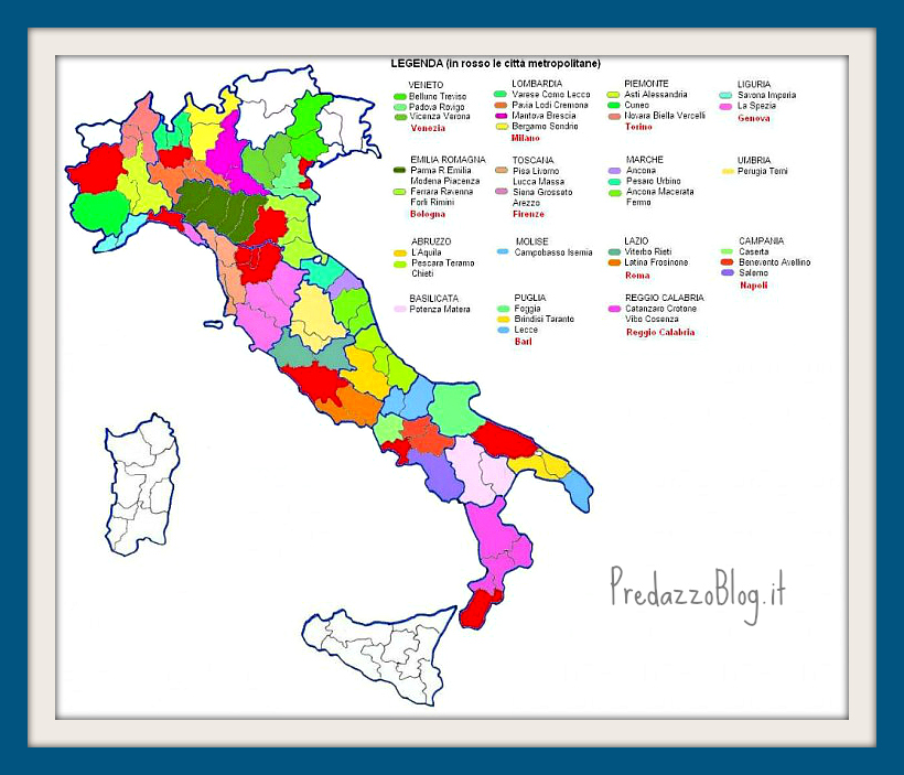 le nuove province 2012 italia predazzo blog Riordino delle Province, ecco come è cambiata lItalia