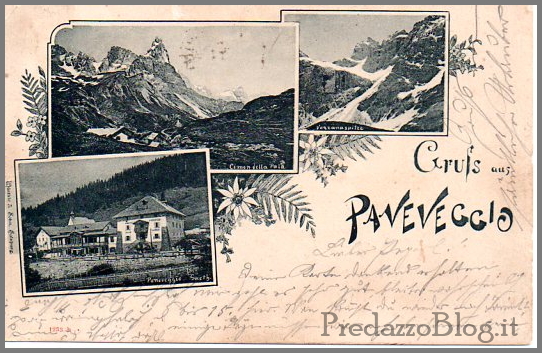 cartolina storica paneveggio predazzo Ricerca storica: La scuola elementare di Paneveggio 1901 1902