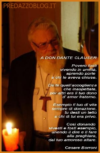 don dante clauser poesia predazzo blog E morto don Dante Clauser, il prete degli ultimi