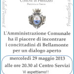 locandina incontro bellamonte predazzo maggio 2013 150x150 Bellamonte, incontro con lAmministrazione Comunale