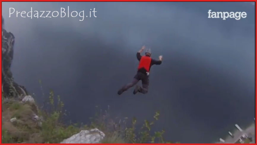paracadute non si apre, illeso dopo 300 mt di volo da una roccia sul Garda - Video