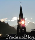chiesa predazzo alba e riflessi di luce predazzoblog