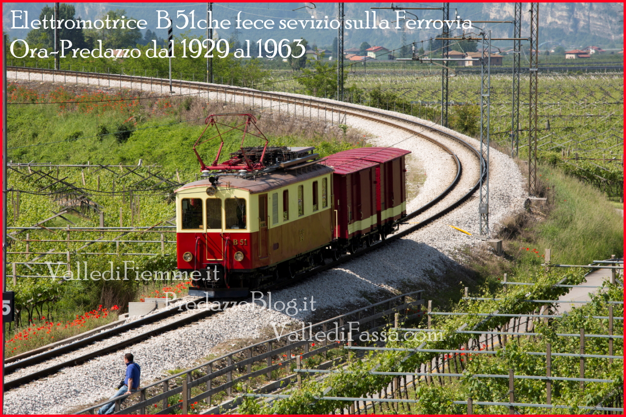elettromotrice b51 ora predazzo fiemme fassa 1 Un viaggio con il treno storico B51 da Trento a Dimaro