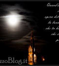 campanile predazzo con luna e salmo 8 predazzoblog