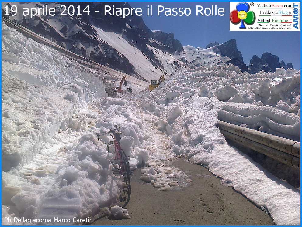 riapre passo rolle 18 aprile 2014 predazzp blog Riaperto il Passo Rolle dopo 73 giorni di chiusura per neve