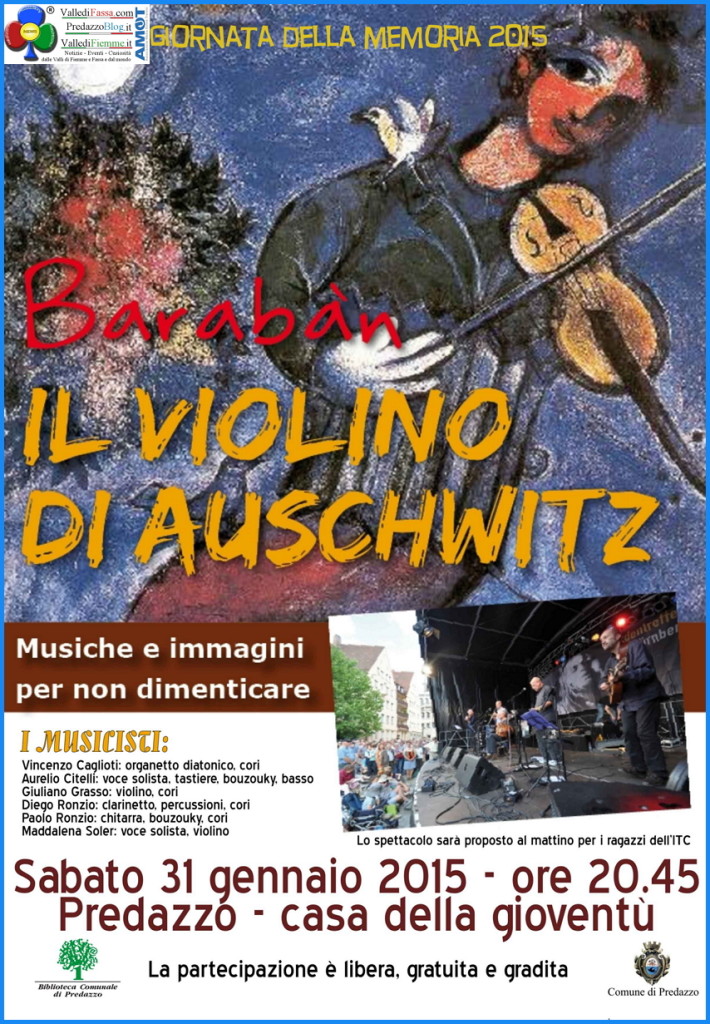 il violino di auschwitz predazzo 710x1024 Il Violino di Auschwitz a Predazzo per non dimenticare