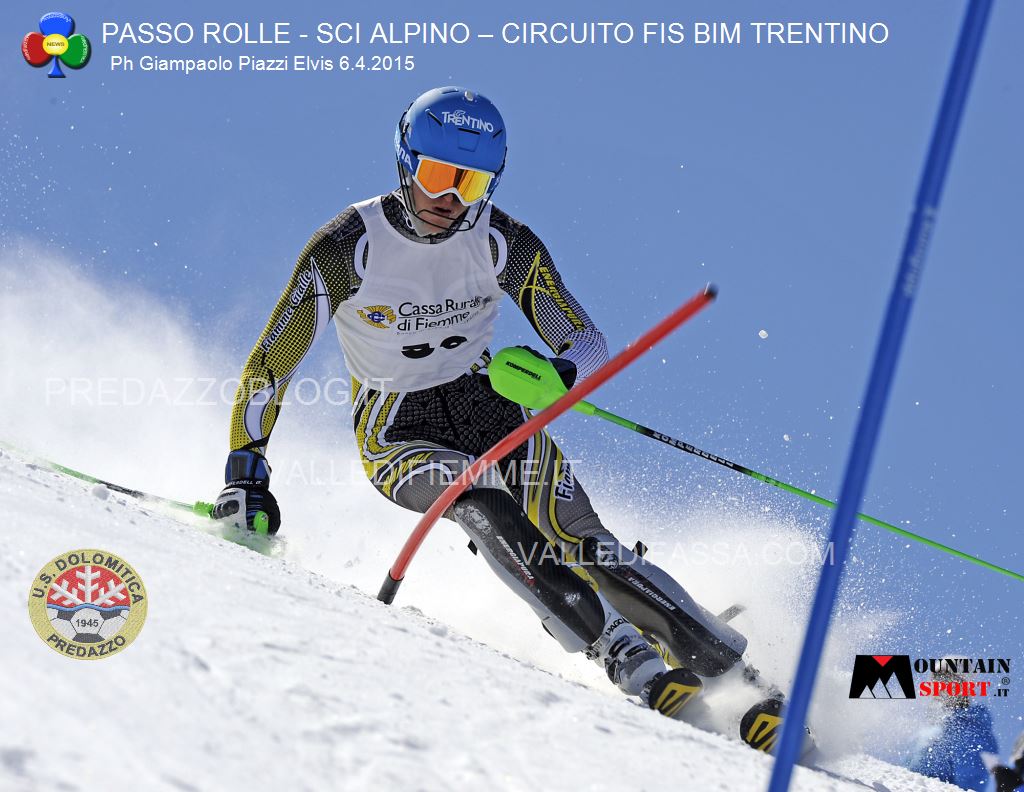 sci alpino gare fis passo rolle bim dolomitica 6 aprile 20159 Circuito Fis Bim Trentino oggi al Rolle, classifiche e foto