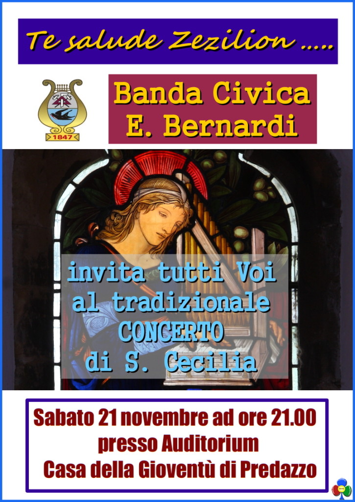 santa cecilia predazzo 725x1024 Concerto di S. Cecilia a Predazzo