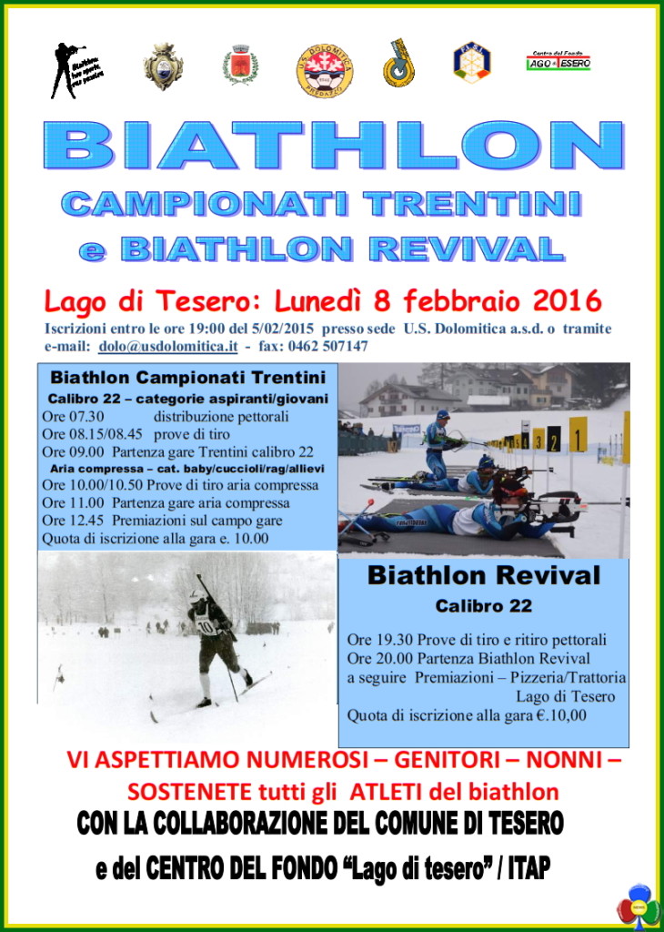 campionati trentini biathlon 2016 730x1024 Splendida Gara Sociale di Sci Nordico con lUS Dolomitica