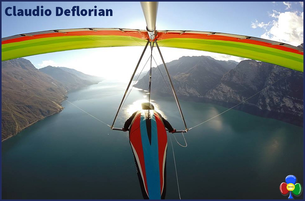 claudio deflorian deltaplano garda Claudio Deflorian, volare sopra i sogni con il deltaplano