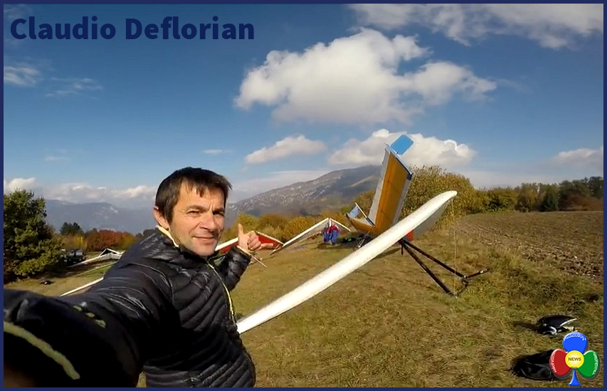 claudio deflorian deltaplano partenza Claudio Deflorian, volare sopra i sogni con il deltaplano