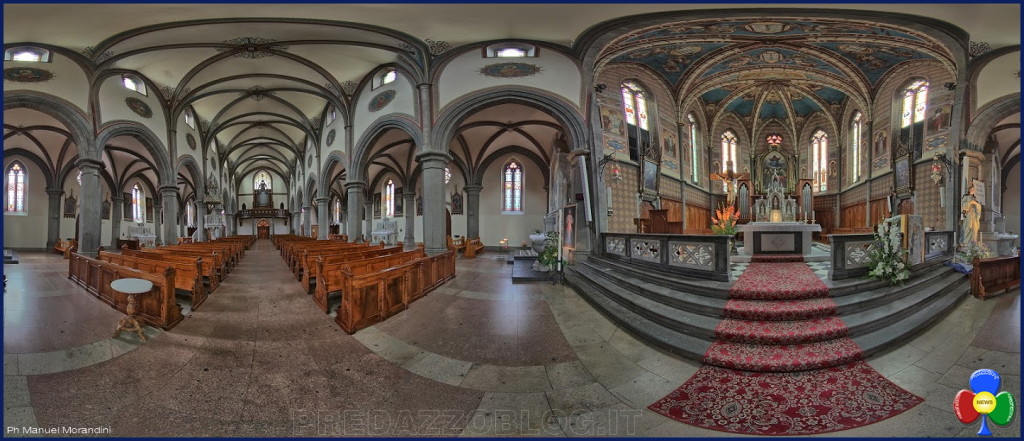 chiesa di predazzo interno by predazzoblog 1024x441 Avvisi Parrocchie 27 maggio / 3 giugno