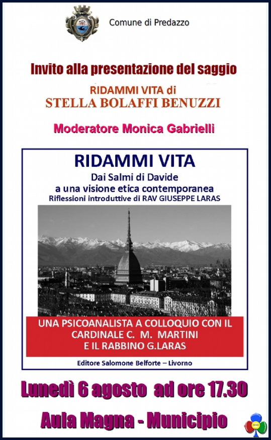 STELLA BOLAFFI BENUZZI Predazzo, Stella Bolaffi presenta “Ridammi Vita”