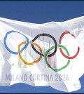 bandiera candidatura olimpica milano cortina 2026