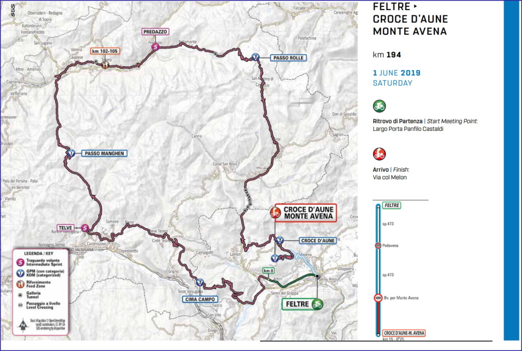 20 TAPPA GIRO ITALIA TRACCIATO 1024x689 Giro dItalia 2019 in Valle di Fiemme   Orari e passaggi 