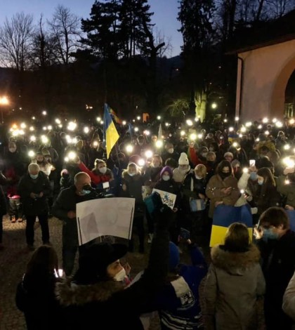 manifestazione pace ucraina a cavalese