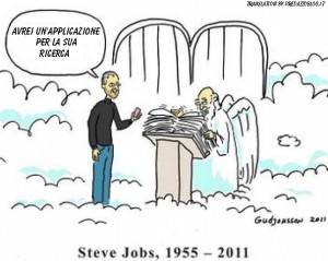 vignetta steve jobs da san Pietro traduzione by predazzo blog 300x239 Muore Steve Jobs  fondatore di Apple. Video del discorso di Steve Jobs ai neolaureati di Stanford
