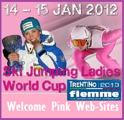 ski jumping ladies welcome pink web sites fiemme 2013 Anche il Web si tinge di rosa per le ragazze volanti della Coppa del Mondo FIS allo Stadio del Salto di Predazzo