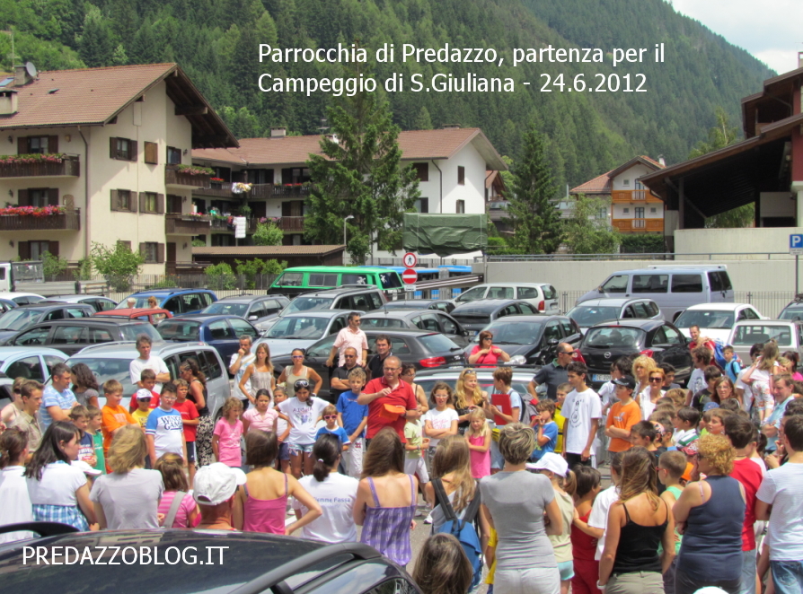 parrocchia predazzo partenza per il campeggio di s. giuliana 24.6.12 predazzoblog Predazzo, il parroco don Gigi Giovannini annuncia il suo trasferimento