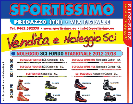 sportissimo predazzo catalogo sci fondo 2012 2013 predazzoblog top