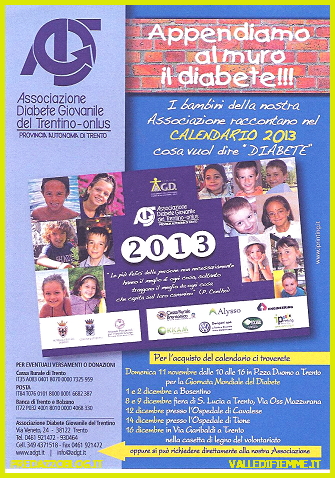 calendario diabete 2012 predazzo blog 14 novembre Giornata Mondiale del Diabete, il calendario 2013 dei bambini di Fiemme.