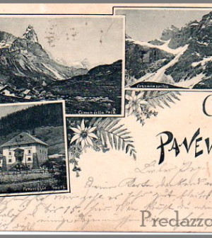 cartolina storica paneveggio predazzo