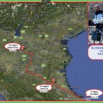 CARTINA COPPIA IN TANDEM 21.3.13 150x150 Pedalata da Catania a Predazzo: La Coppia in Tandem fa tappa a Matera + Aggiornamenti quotidiani