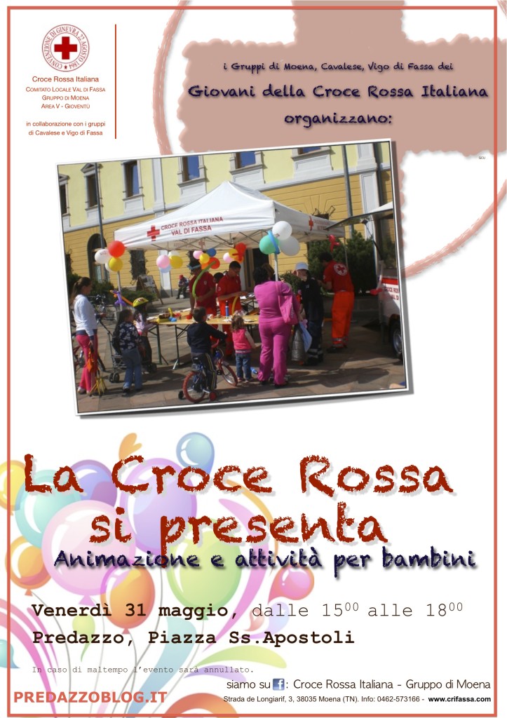Giorn Int 13 723x1024 “La Croce Rossa si presenta”: venerdì 31 pomeriggio di animazione e attività per bambini a Predazzo
