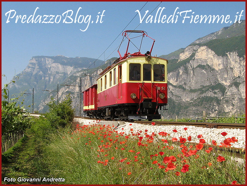 treno B51 fiemme Vapore Vivo a Predazzo e Treno Storico con Transdolomites