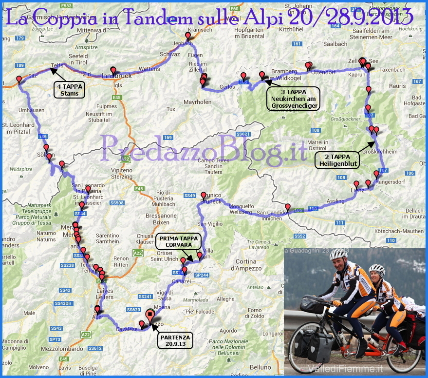 coppia in tandem cartina quarta tappa Predazzo, la Coppia in Tandem torna in pista!