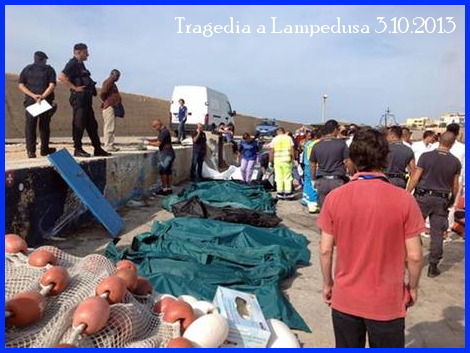 Tragedia a Lampedusa 3.10.2013 Tragedia a Lampedusa, a fuoco un barcone con 500 persone   video