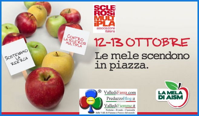 sclerosi multipla mele in piazza 2013 predazzo Predazzo, una mela per la vita per sostenere AISM