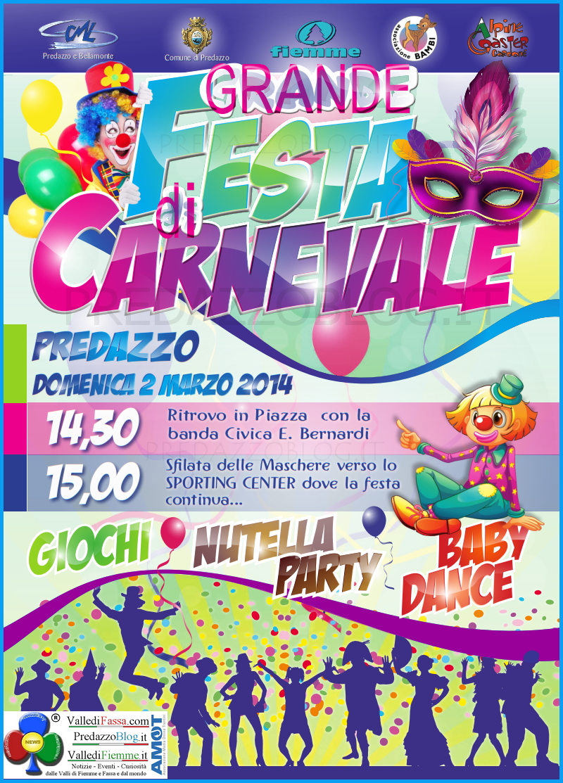 carnevale 2014 a predazzo 2 marzo, festa di Carnevale a Predazzo