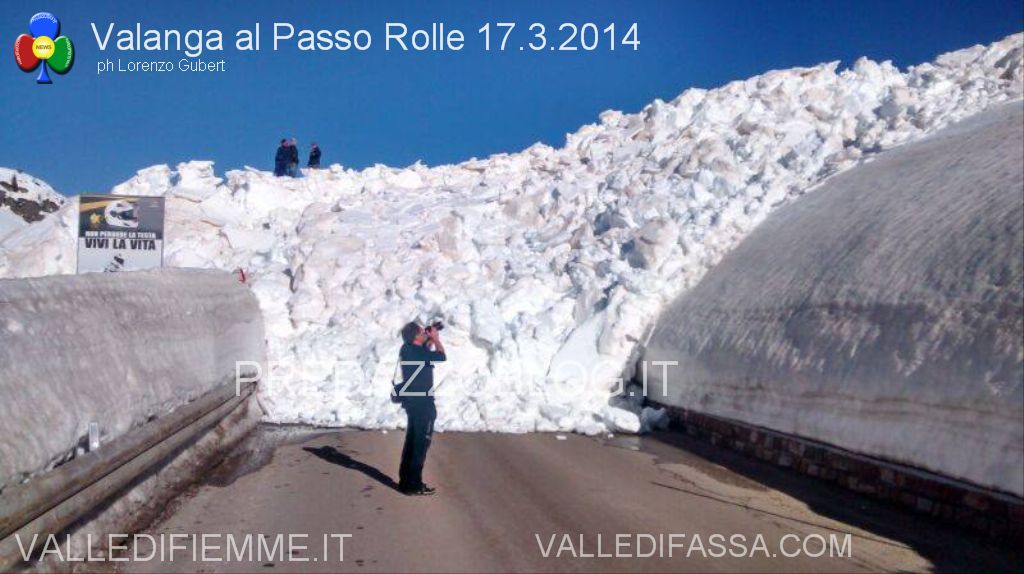 valanga al passo rolle 17.3.2014 predazzoblog.it2  Passo Rolle, operazione dinamite fallita! Apertura strada a singhiozzo