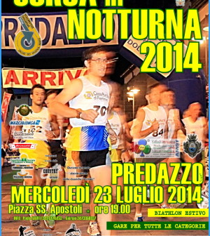 corsa in notturna predazzo 2014 locandina