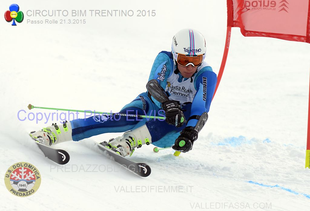 PAPA TOMMASO GS TRENTINI ROLLE 2015 b PHOTO ELVIS Rolle, Trofeo 70° US Dolomitica e Campionato TN Slalom Classifiche e Foto