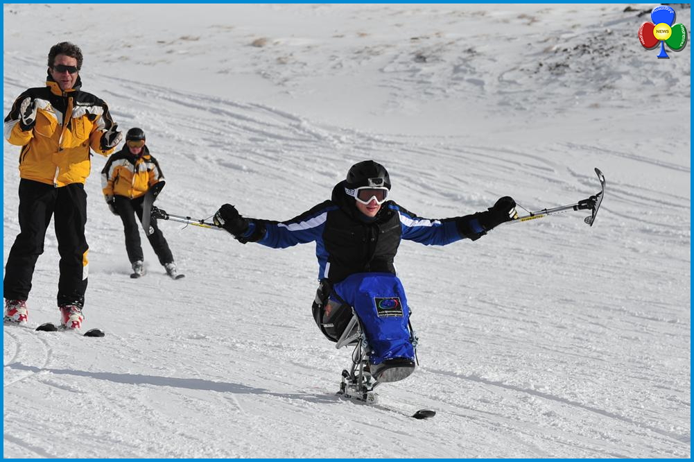 sportabili sugli sci Coppa del Mondo di snowboard per disabili in Val di Fiemme