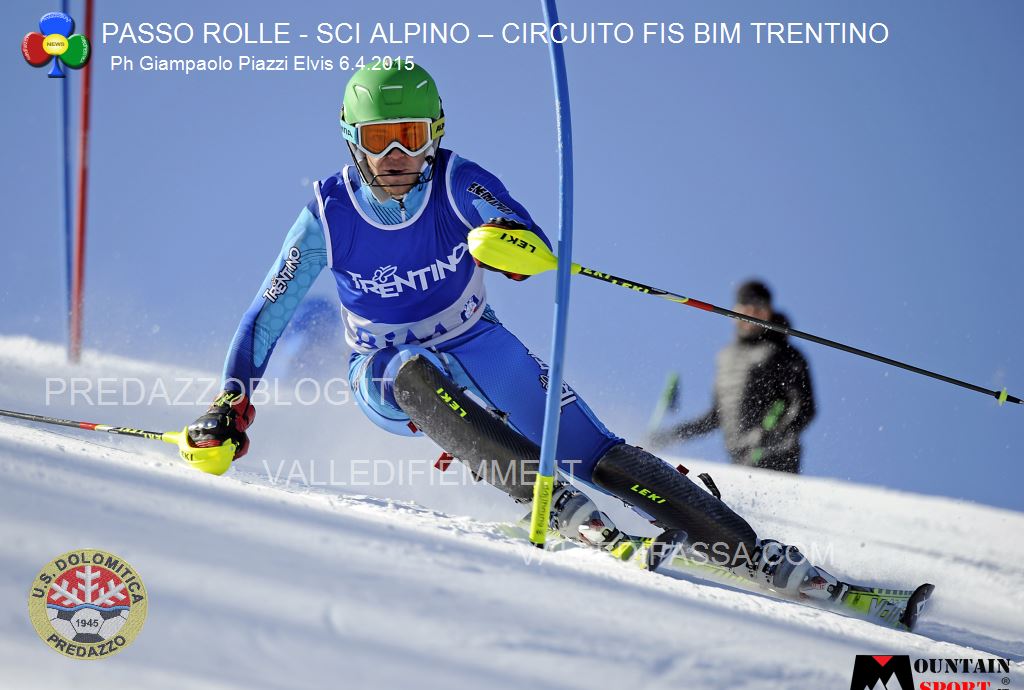 sci alpino gare fis passo rolle bim dolomitica 6 aprile 20151 Circuito Fis Bim Trentino oggi al Rolle, classifiche e foto
