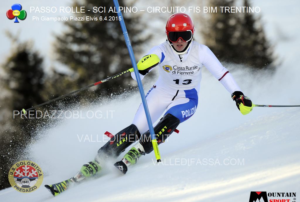 sci alpino gare fis passo rolle bim dolomitica 6 aprile 20153 Circuito Fis Bim Trentino oggi al Rolle, classifiche e foto