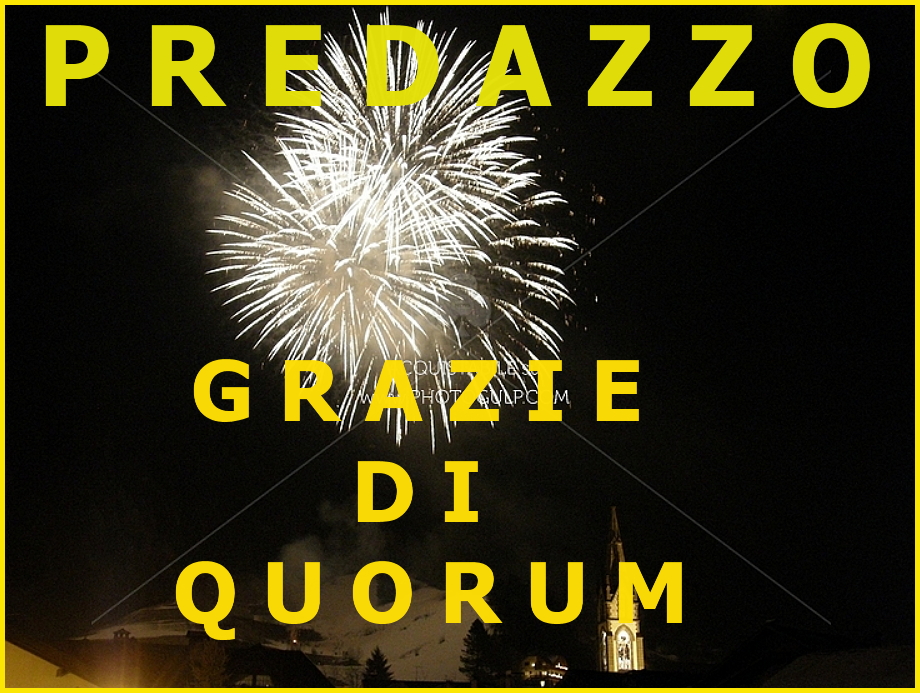 predazzo grazie di quorum Raggiunto il quorum a Predazzo, i risultati del voto 2015