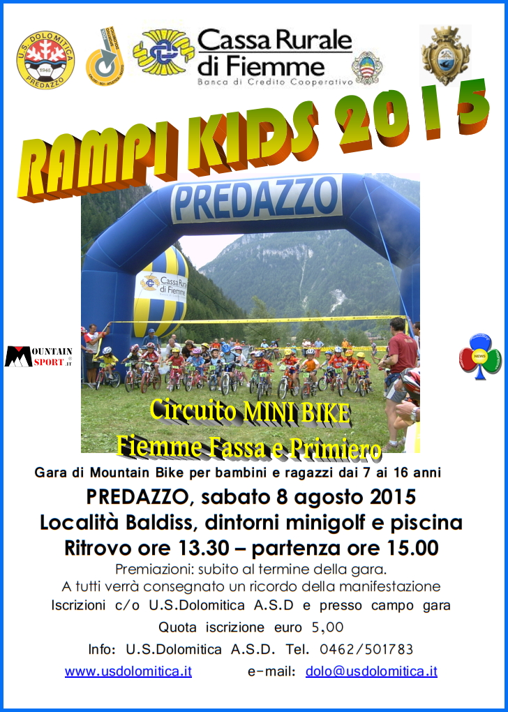 rampi kids 2015 predazzo Rampi Kids e Mini Bike 2015 a Predazzo
