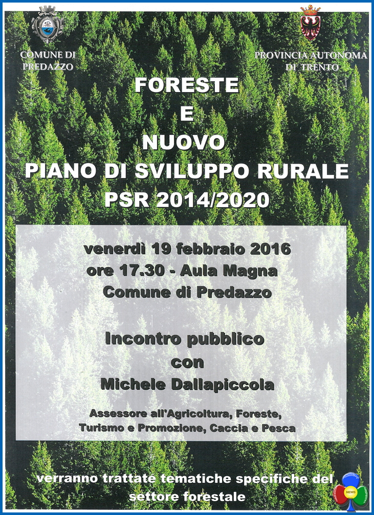 serata settore foreste 2016 Consiglio Comunale e incontri con Michele Dallapiccola