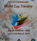 world cup trentino 2016 ipc snowboard