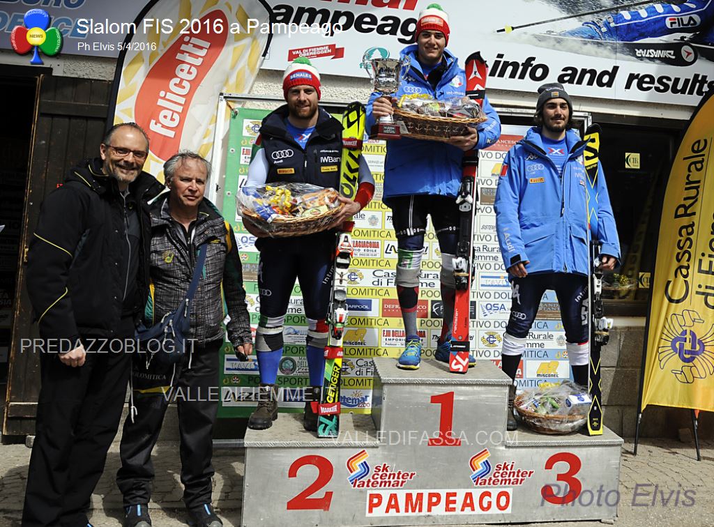 Slalom FIS 2016 Pampeago2 Slalom FIS a Pampeago: Federico Liberatore su Tonetti e Sala