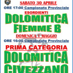 dolomitica fiemme b 150x150 Dolomitica Calcio, le partite in calendario