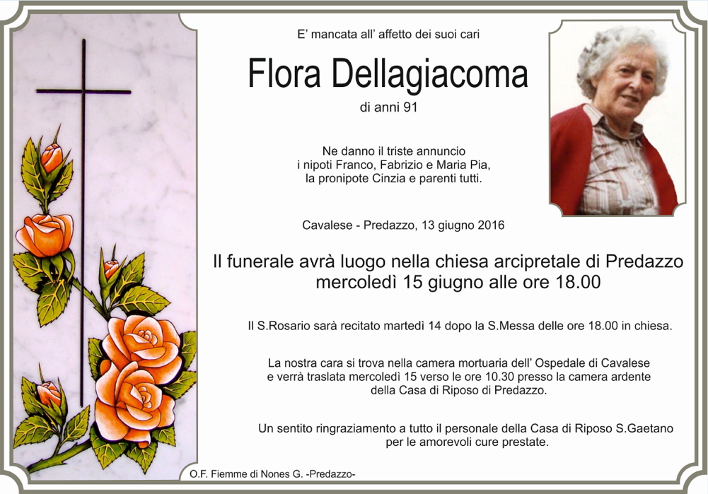 flora dellagiacoma Necrologio Flora Dellagiacoma